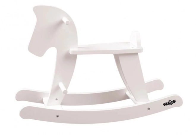 Cheval à bascule en bois – blanc