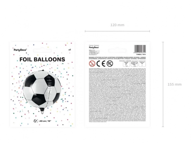 Ballon en feuille de forme ballon de football 40 cm