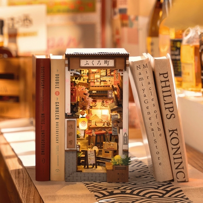 Cale-livre puzzle 3D Sakura Lane avec vin