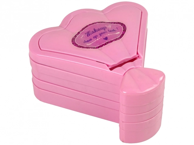 Coffret cosmétique rose en forme de coquillage