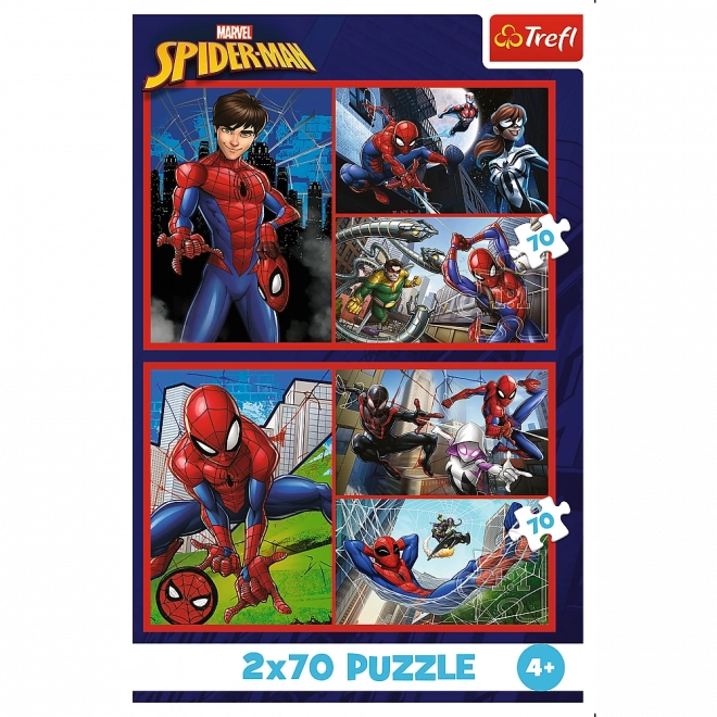 Puzzle 2x70 - Histoires de l'araignée Disney Marvel Spiderman