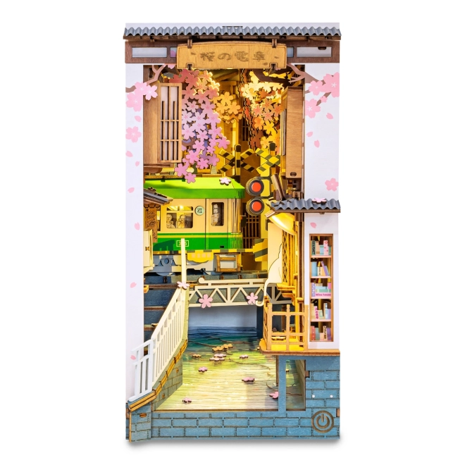 Serre-livres miniature maison Allée des cerisiers