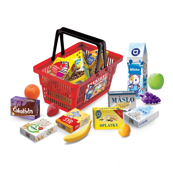 Mini panier commercial avec accessoires et apprentissage