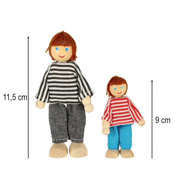 Poupées pour maison de poupée famille 6 pcs