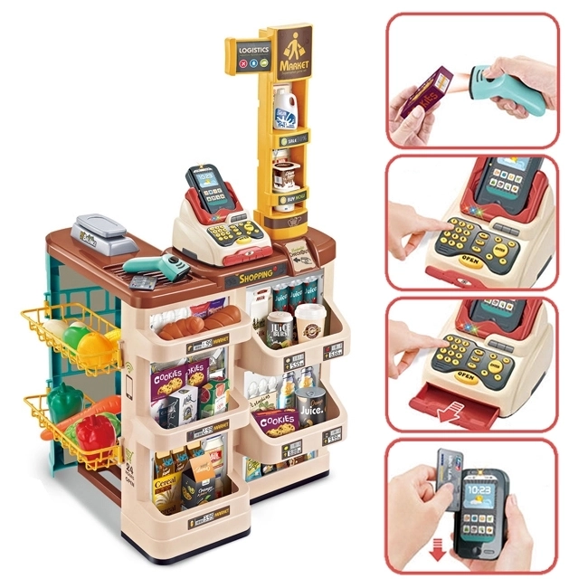 Supermarché avec chariot et accessoires Woopie