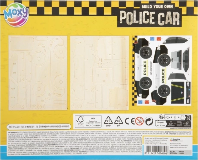 Puzzle 3D voiture de police MOXY
