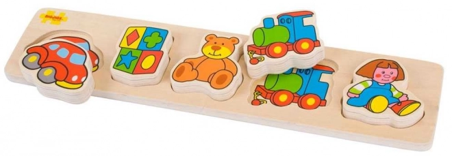 Puzzle en bois à encastrer Bigjigs Baby