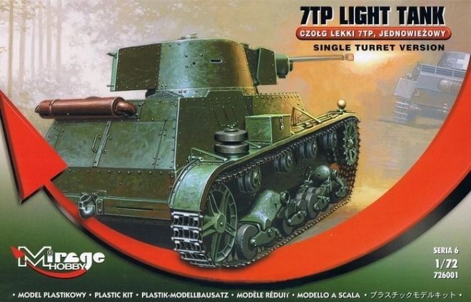 Char léger polonais 7TP – version à une tourelle 1:72 maquette