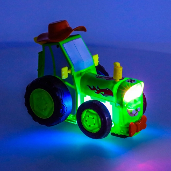 Tracteur de danse sautillant vert à télécommande