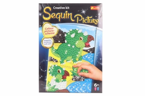 Image avec paillettes scintillantes Dinosaure