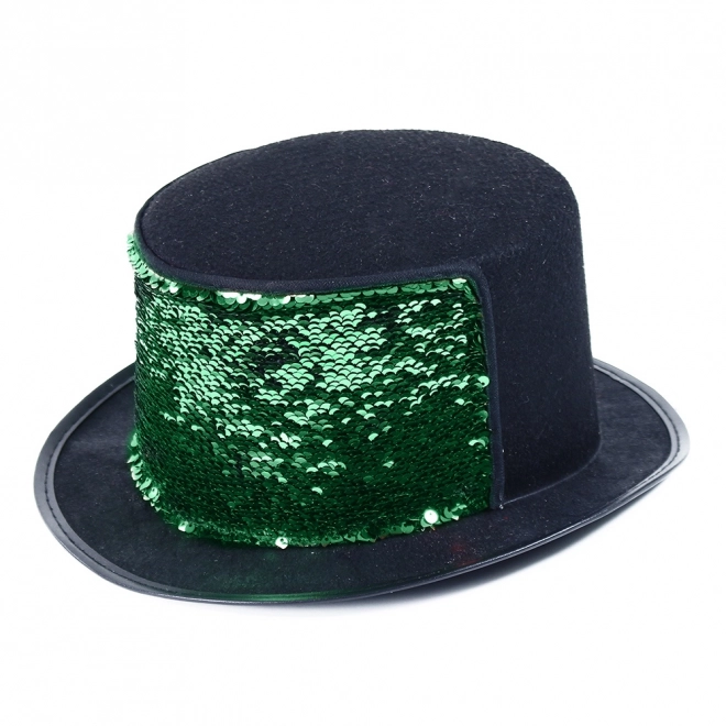 Chapeau à sequins rouge-vert pour adultes