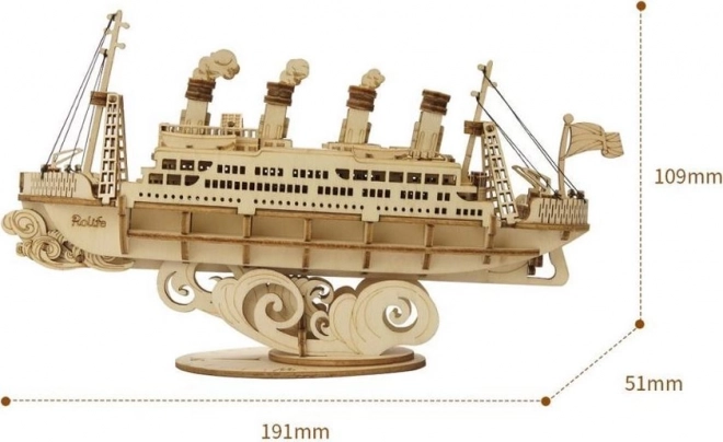 RoboTime puzzle 3D en bois Paquebot
