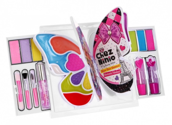 Ensemble de maquillage coloré Butterfly pour enfants 3+ Cosmétique + accessoires