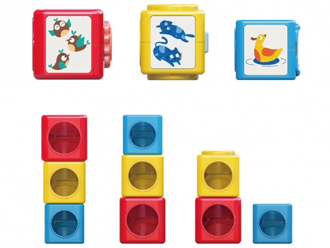 Jeu de construction coloré et tour de tri pour enfants
