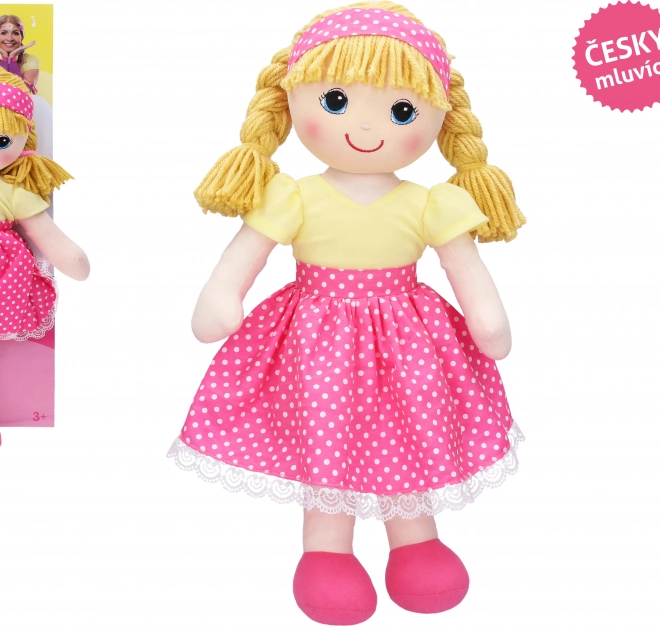Poupée chantante en tissu Míša Růžičková 55 cm