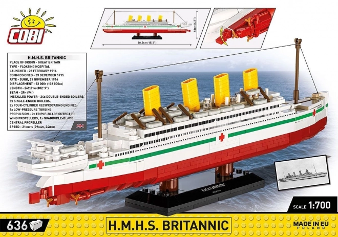 Modèle de navire H.M.H.S. Britannic 1:700