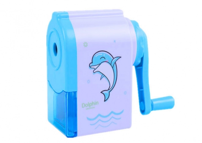 Taille-crayon à manivelle Dolphin Blue
