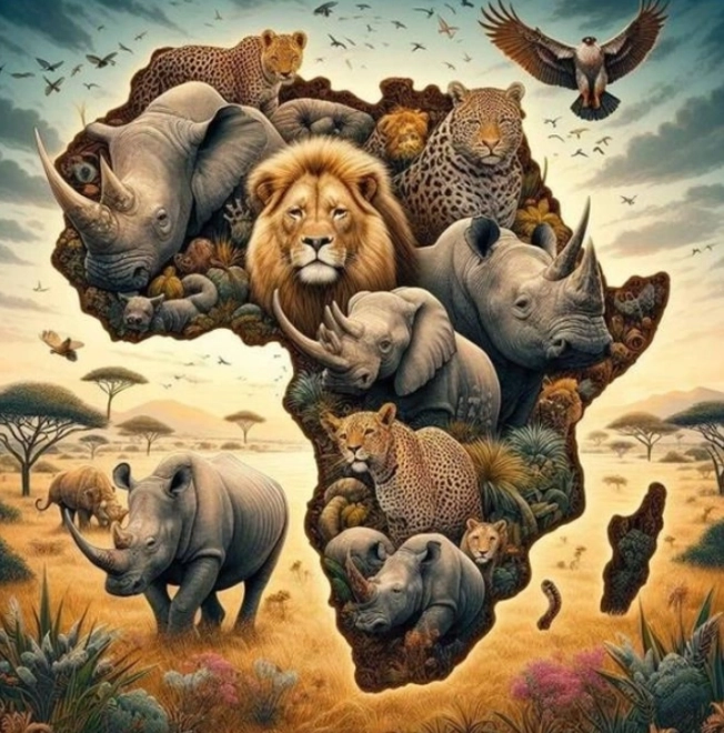 Peinture diamant Afrique 30 × 40 cm