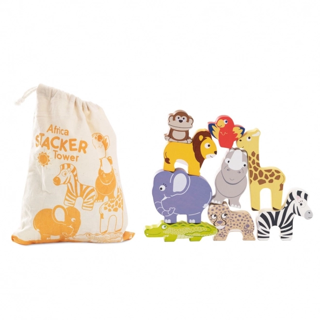 Le Toy Van Petilou Tour Empilable Afrique 9 pcs