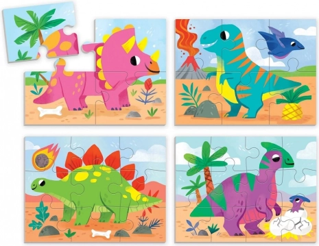 Dinos colorés et amicaux