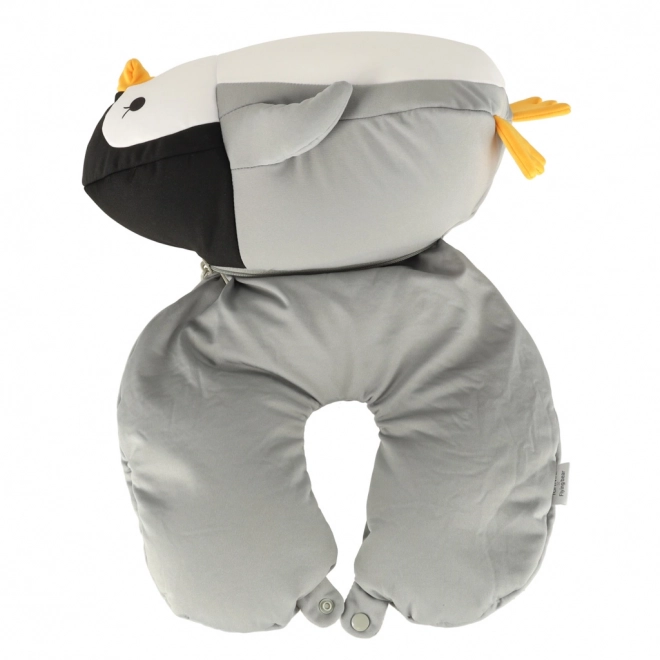 Oreiller de voyage 2 en 1 peluche pingouin