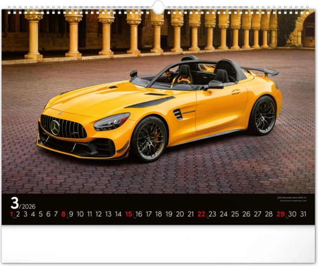 Calendrier mural Voitures Rapides 2026
