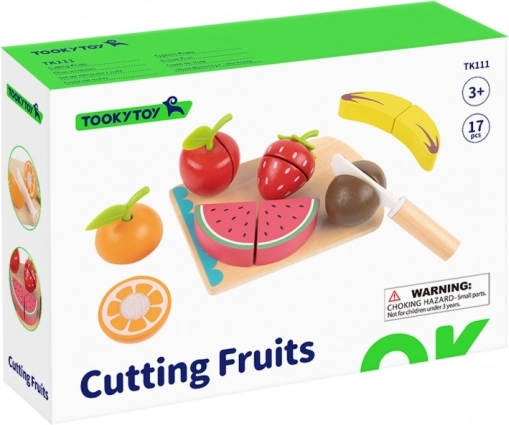 Ensemble de coupe de fruits et légumes en bois pour enfants