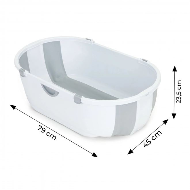Baignoire pour enfants, baignoire de voyage pliable, évacuation grise
