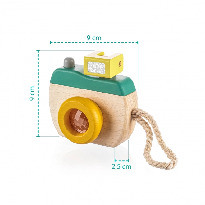 Appareil photo en bois, Gris