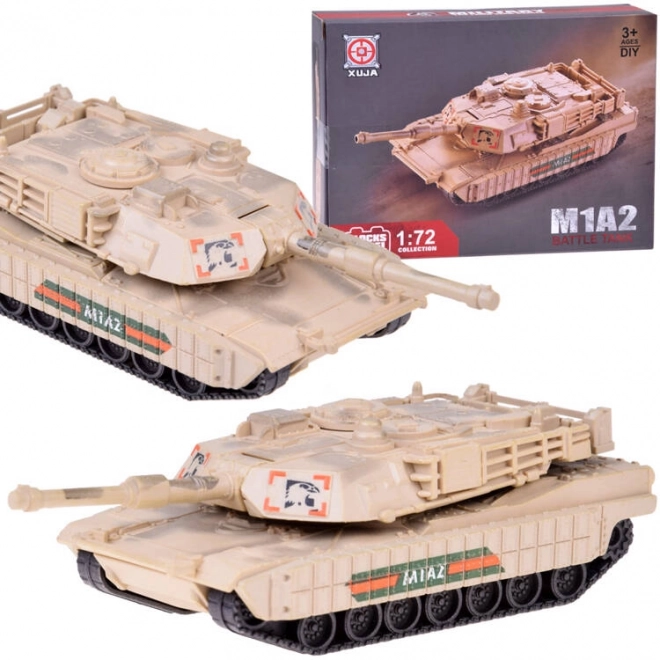 Maquette de char américain Abrams M1A2 à l'échelle 1:72