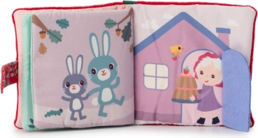 Livre textile Le Petit Chaperon rouge avec anneau de dentition