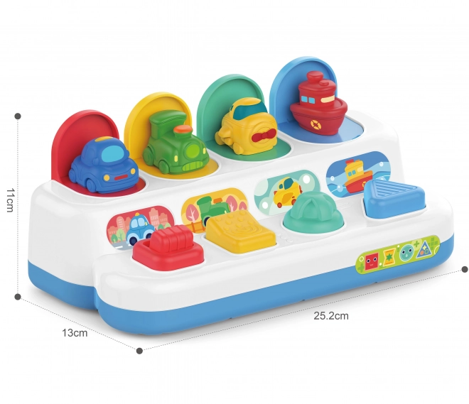 Woopie jouet éducatif pour enfants avec véhicules à ressort Pop-Up