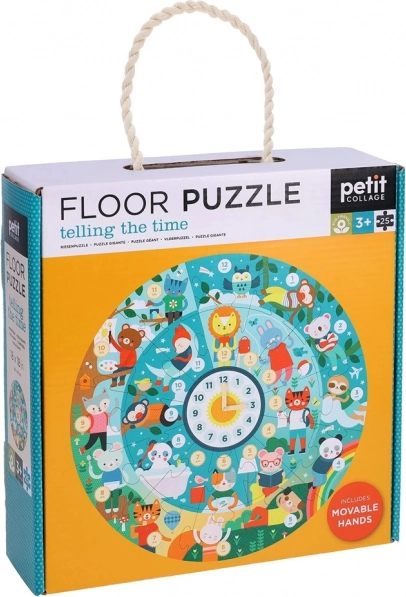 Petit Collage puzzle de sol horloge pour apprendre l’heure