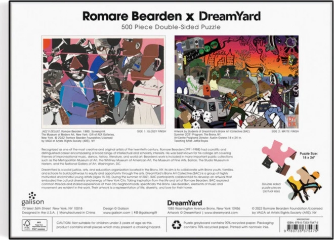 Puzzle double face Romare Bearden x DreamYard 500 pièces
