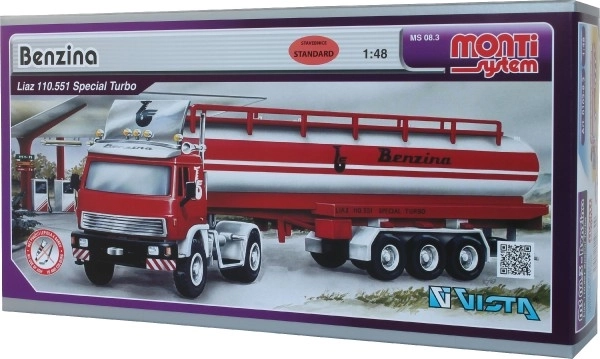 Kit de construction Monti System MS 08.3 Benzina Liaz 1:48 dans une boîte 31,5x16,5x7,5cm