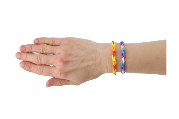 Crée ton propre bracelet - élastiques 600 pcs + accessoires + métier à tisser pour bracelets dans une boîte 27x13x4cm