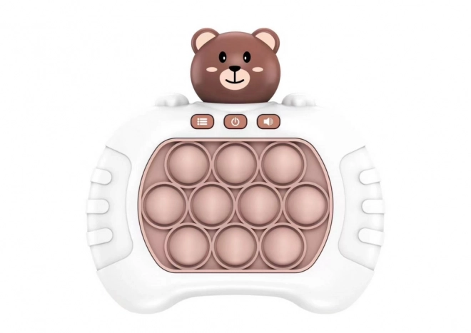 Jeu sensoriel Teddy Pop It Lumières à piles Sons Blanc