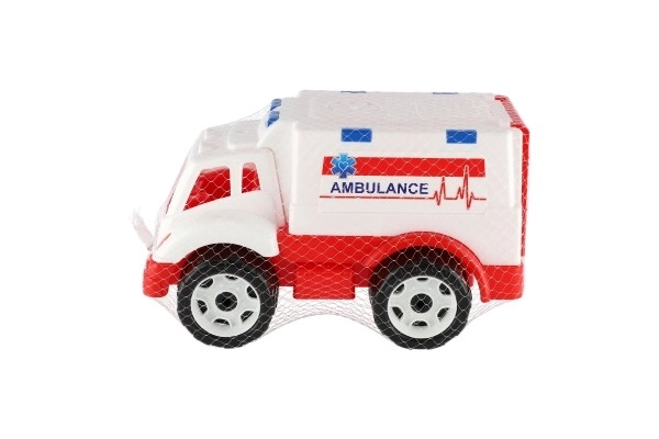 Petite ambulance en plastique blanc