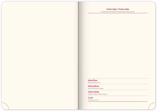 Agenda hebdomadaire Diamante 2025, rouge, 15 × 21 cm