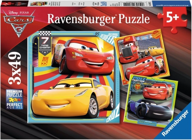 Puzzle Ravensburger Cars 3 en course 3×49 pièces