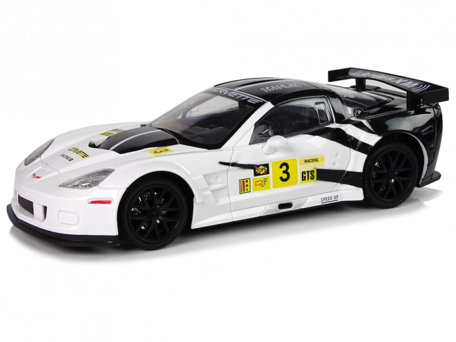 Voiture de sport R/C 1:18 Corvette C6.R Blanche 2.4 G Lumières
