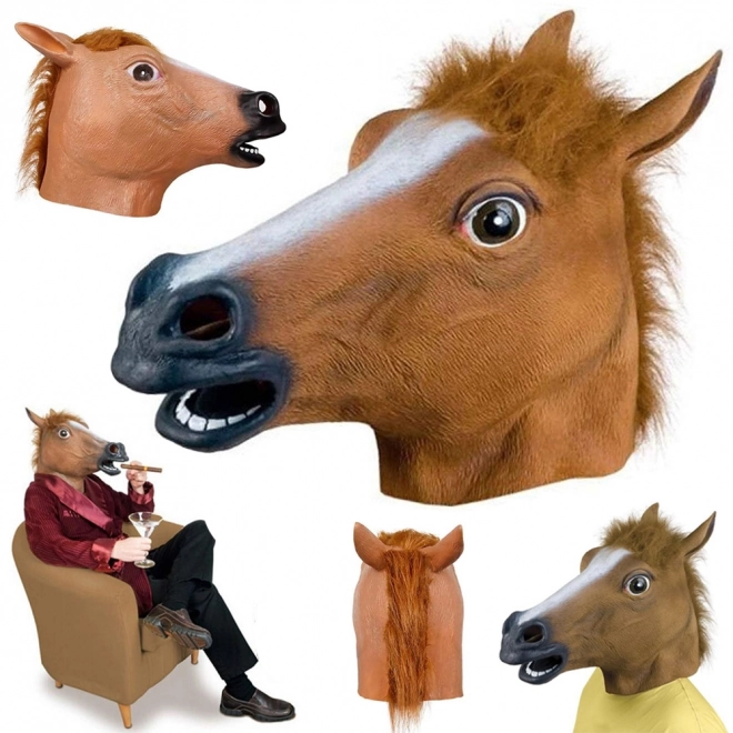 Masque de cheval en latex pour fête