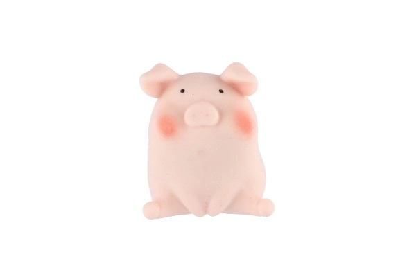 Cochonnet anti-stress en silicone 6cm 4 types 24pcs en boîte