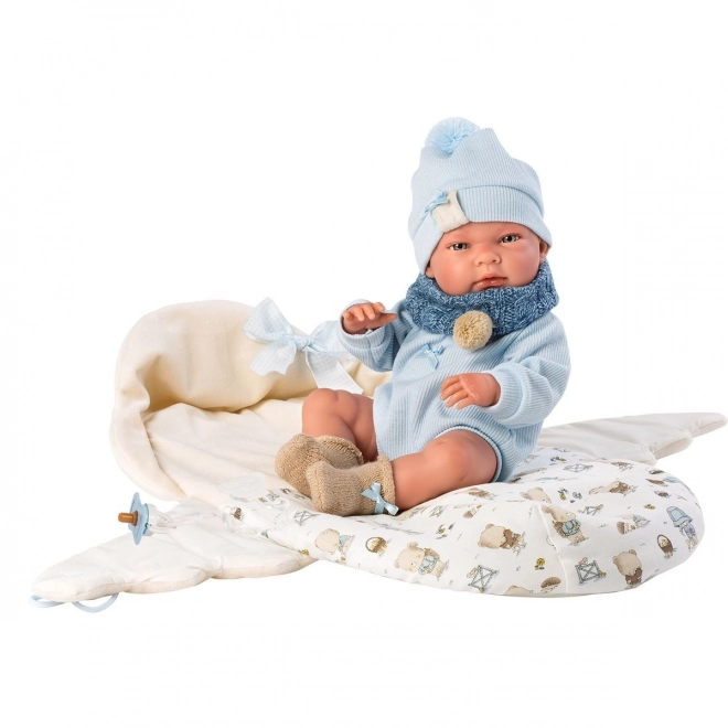 Llorens 73885 NOUVEAU-NÉ GARÇON - poupée réaliste bébé avec corps tout en vinyle - 40 cm