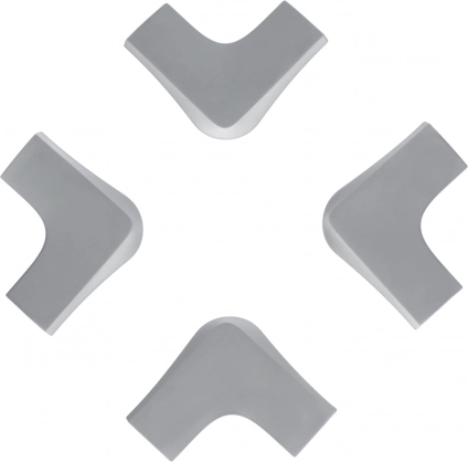 Protection d’angle en caoutchouc 4 pièces XL, gris