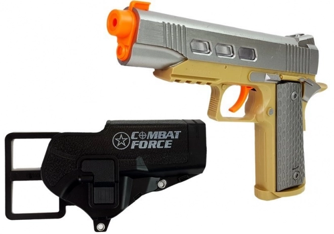 Ensemble militaire avec accessoires Pistolet Couteau Jumelles Écouteurs Sifflet Radio à ondes courtes Couleur vert clair