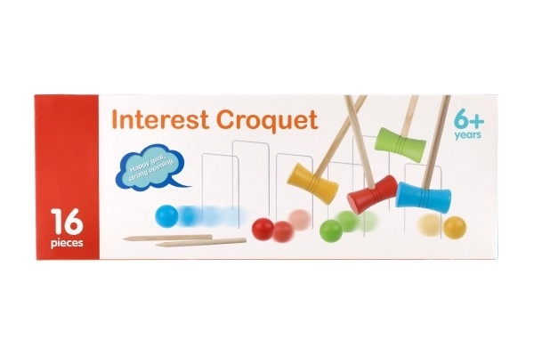 Jeu de Croquet en bois dans une boîte 59x21x6cm