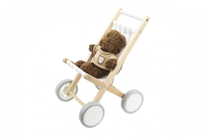 Poussette en bois pour poupées