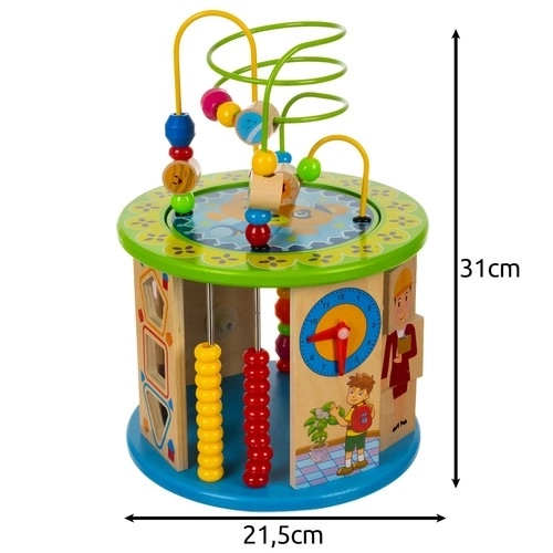Cube en bois avec jeux pour enfants