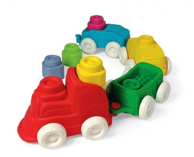 CLEMENTONI Soft Clemmy Train Sensoriel avec Blocs